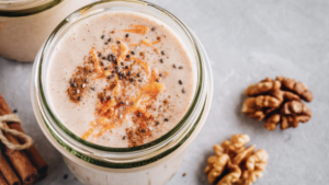 best high protein snack carrot cake smoothie