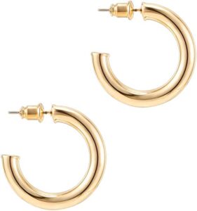 pavoi golden hoop earrings